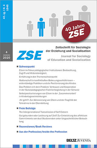 Zeitschrift für Soziologie der Erziehung und Sozialisation 4/2020