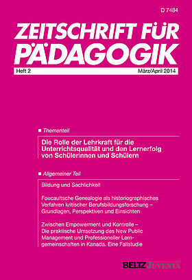 Zeitschrift für Pädagogik 2/2014
