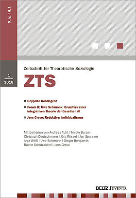 Zeitschrift für Theoretische Soziologie 1/2016