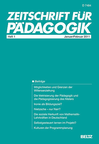 Zeitschrift für Pädagogik 1/2011