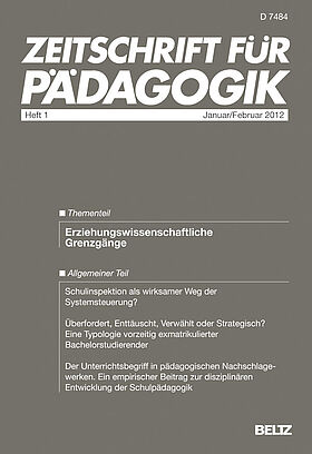 Zeitschrift für Pädagogik 1/2012