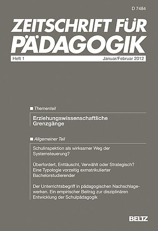 Zeitschrift für Pädagogik 1/2012