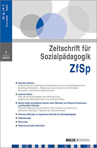 Zeitschrift für Sozialpädagogik 3/2024