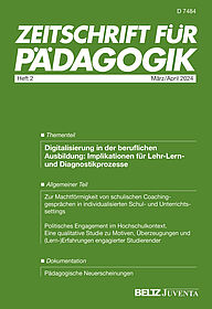 Zeitschrift für Pädagogik 2/2024