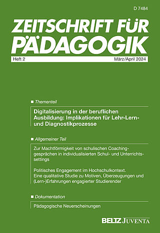 Zeitschrift für Pädagogik 2/2024