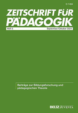 Zeitschrift für Pädagogik 5/2024