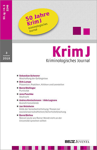 Kriminologisches Journal 3/2018