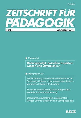 Zeitschrift für Pädagogik 4/2011