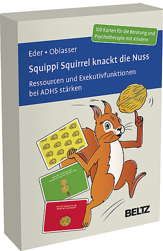 Squippi Squirrel knackt die Nuss