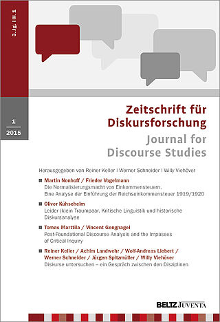 Zeitschrift für Diskursforschung 1/2015