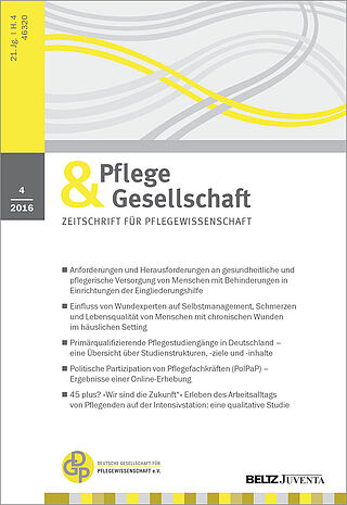 Pflege & Gesellschaft 4/2016