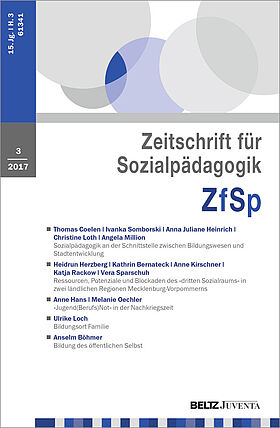 Zeitschrift für Sozialpädagogik 3/2017