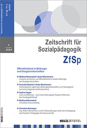 Zeitschrift für Sozialpädagogik 1/2016