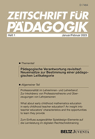Zeitschrift für Pädagogik 1/2023