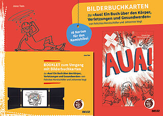 Bilderbuchkarten »Aua! Ein Buch über den Körper, Verletzungen und Gesundwerden« von Felicitas Horstschäfer und Johannes Vogt