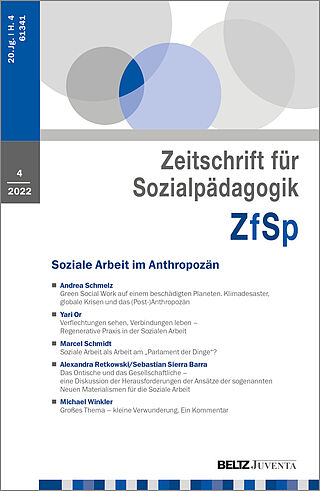 Zeitschrift für Sozialpädagogik 4/2022