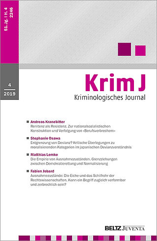 Kriminologisches Journal 4/2019