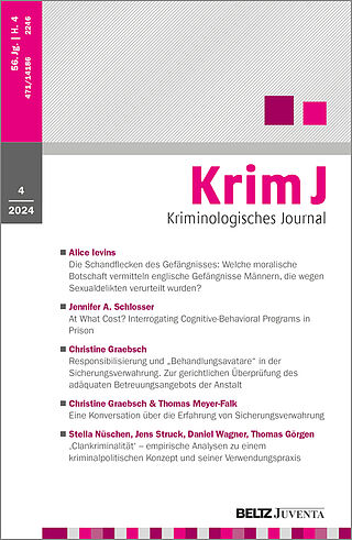 Kriminologisches Journal 4/2024