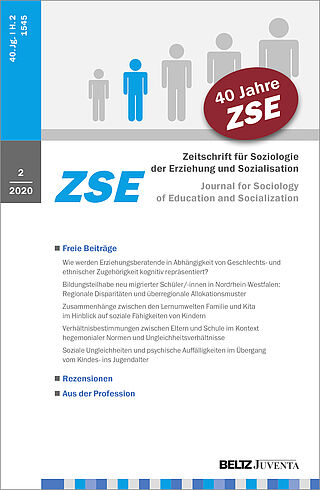 Zeitschrift für Soziologie der Erziehung und Sozialisation 2/2020