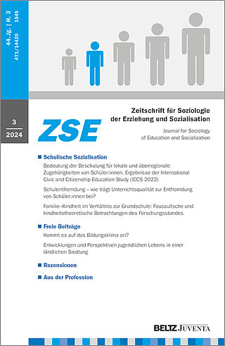 Zeitschrift für Soziologie der Erziehung und Sozialisation 3/2024