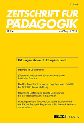 Zeitschrift für Pädagogik 4/2018