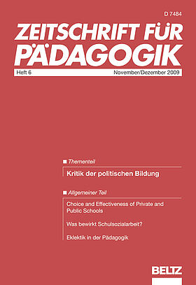Zeitschrift für Pädagogik 6/2009
