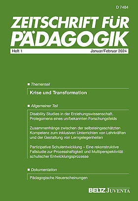 Zeitschrift für Pädagogik 1/2024