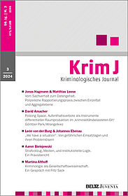 Kriminologisches Journal 3/2024