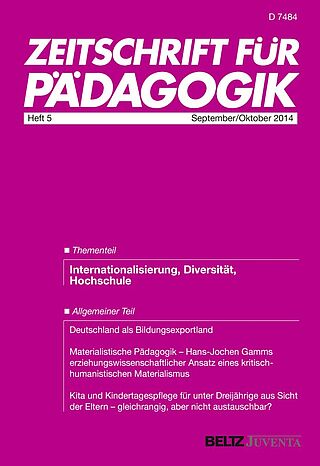 Zeitschrift für Pädagogik 5/2014