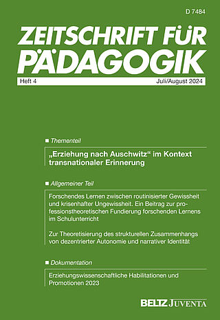 Zeitschrift für Pädagogik 4/2024
