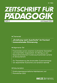 Zeitschrift für Pädagogik 4/2024