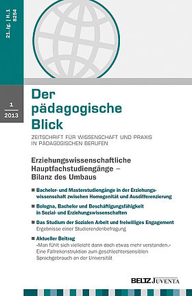 Der pädagogische Blick 1/2013