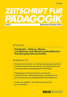 Zeitschrift für Pädagogik 5/2018
