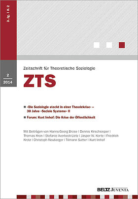 Zeitschrift für Theoretische Soziologie 2/2014