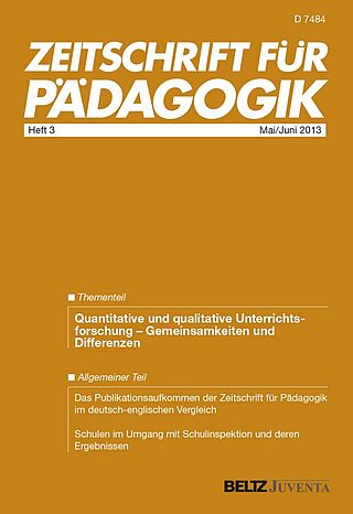 Zeitschrift für Pädagogik 3/2013
