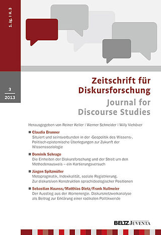 Zeitschrift für Diskursforschung 3/2013