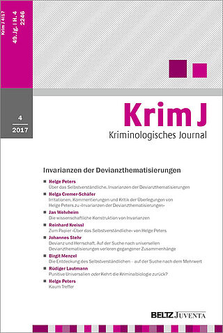 Kriminologisches Journal 4/2017