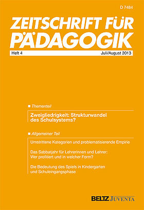 Zeitschrift für Pädagogik 4/2013