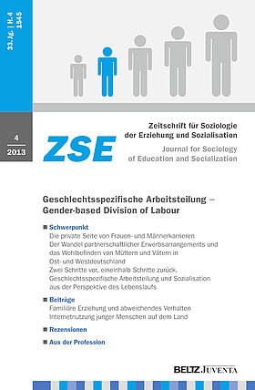Zeitschrift für Soziologie der Erziehung und Sozialisation 4/2013