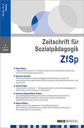 Zeitschrift für Sozialpädagogik 1/2021