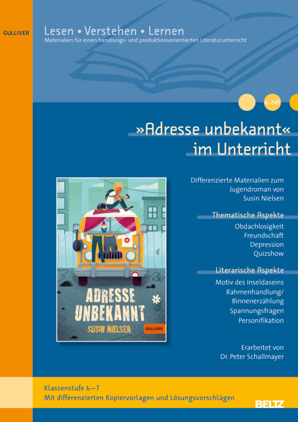 Adresse Unbekannt Im Unterricht Lehrerhandreichung Zum Jugendroman Von Susin Nielsen 